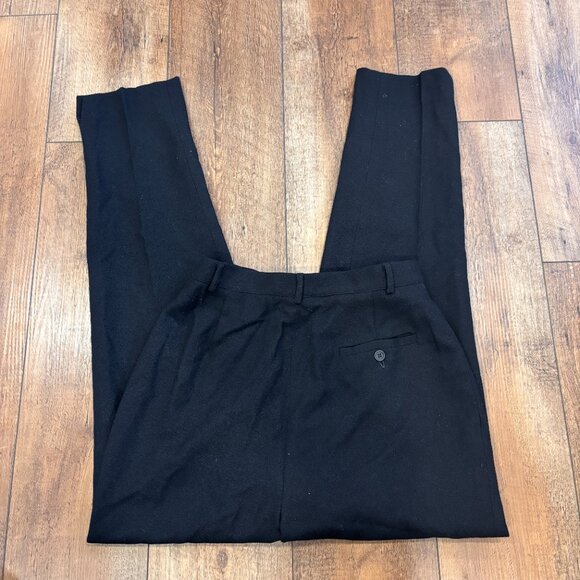 J.CREW VTG Tapered-Leg High Waist 100% Wool Black Pants Womens 8 NWT Made in USA - Picture 5 of 10